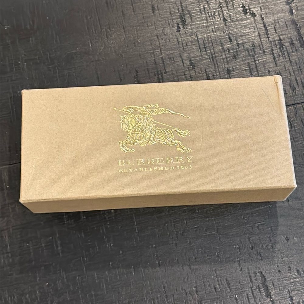 Authentic Burberry Case Cardboard Storage Box Beige 3" x 7" x 2" Sunglasses Box